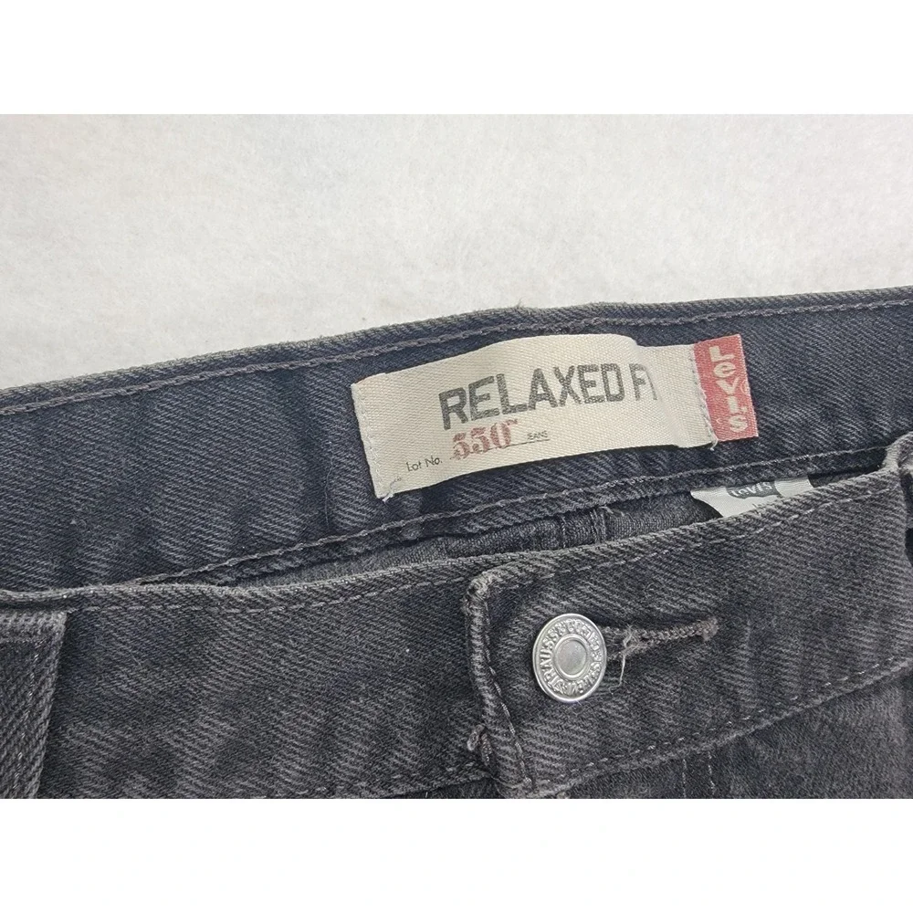 Levi's 550 jeans -‎ Relaxed fit Straight Leg - 36x34 Black Wash 100% cotton